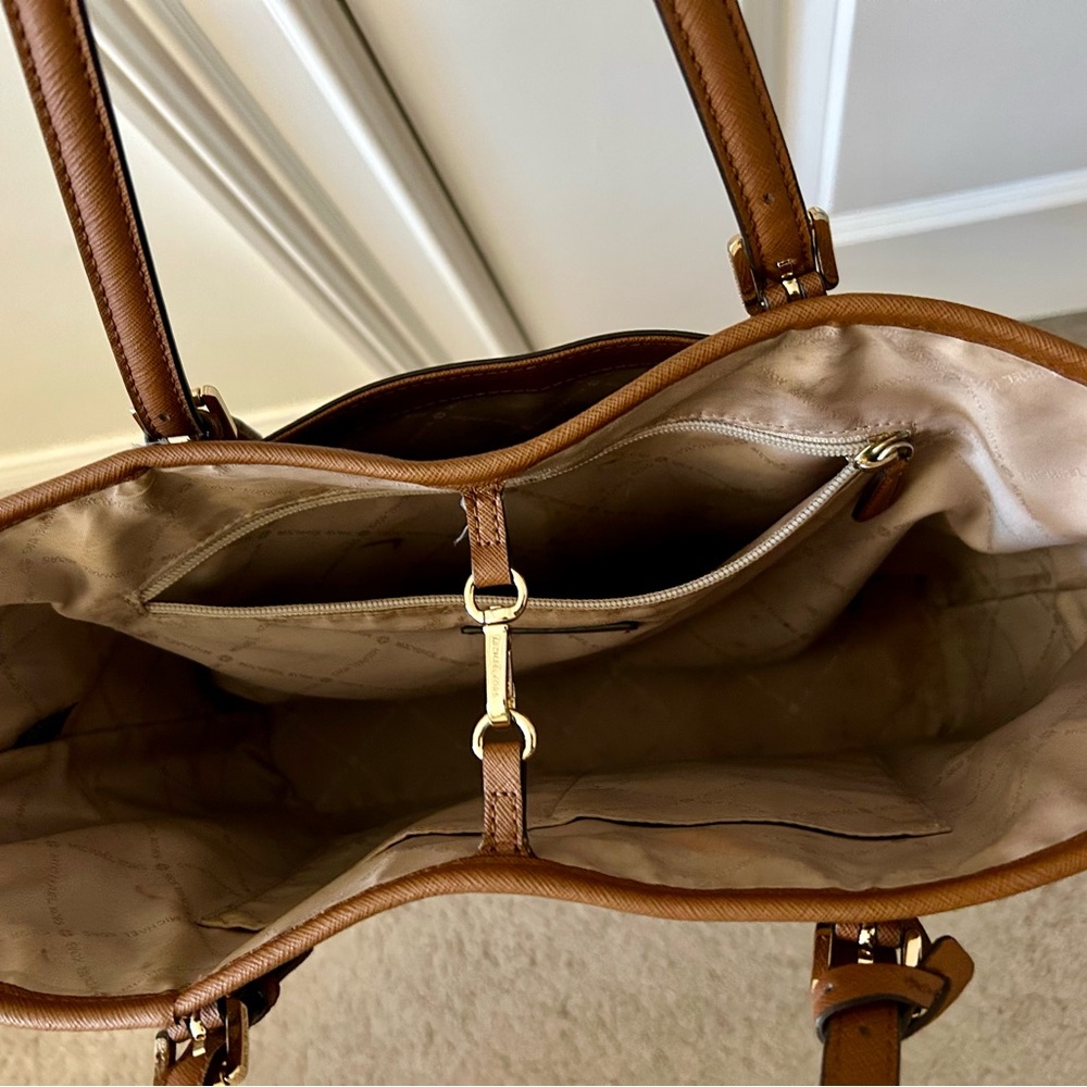 Michael Kors Brown Saffiano Leather Tote - Picture 4 of 11